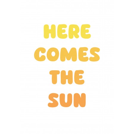 Song Lyrics Poster Print - Here comes the sun